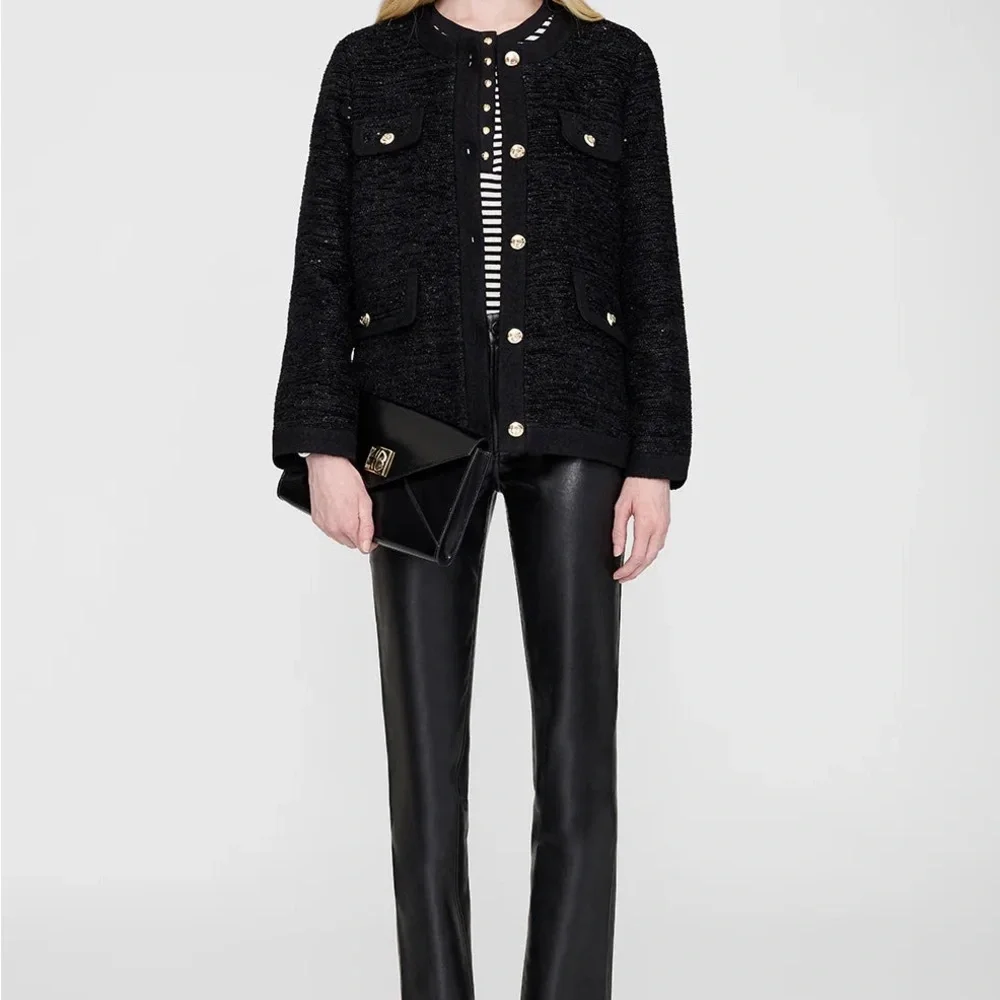 Anine Bing Elly Clutch - High-Shine Black - Picture 2 of 7